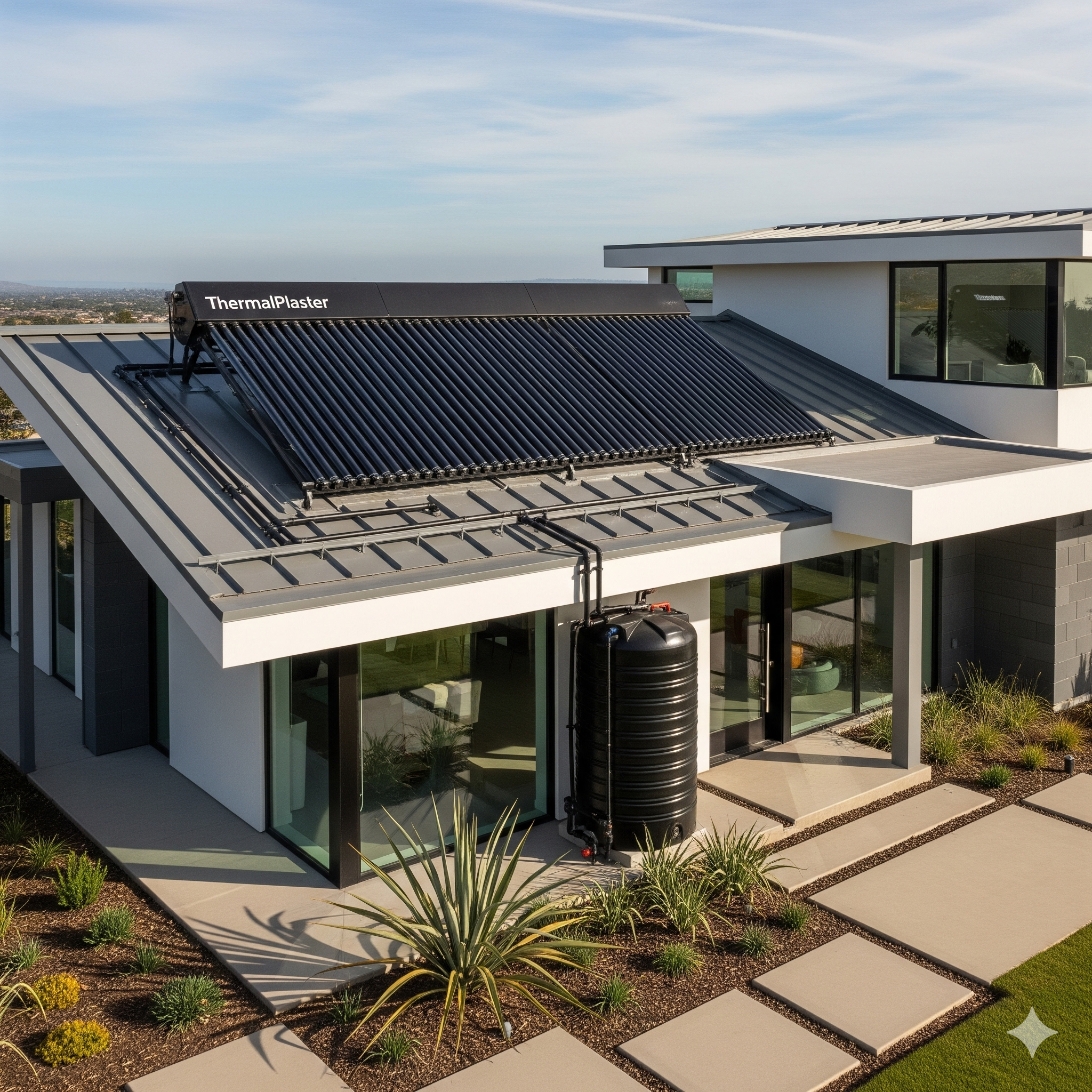 ThermalPlaster Solar Water Heating System